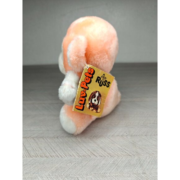 Vintage Russ Berrie Luv-Pet Mookey Plush Monkey Peach White 8" NEW With Tags - Picture 9 of 9